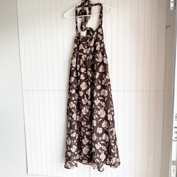 AMALIE THE LABEL Size 4 KAI DOUBLE TIE BACK MIDI DRESS IN SAHARA PRINT New!! - Picture 6 of 9
